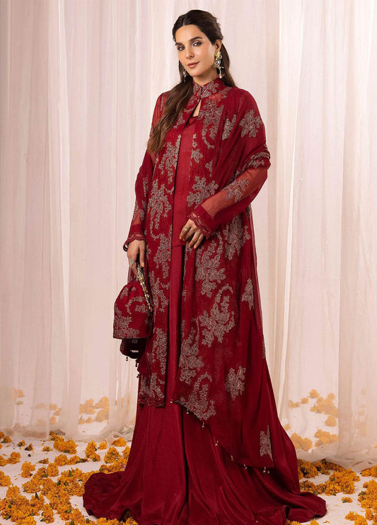 SHAATOOSH BY ANAYA HOOR Luxury Chiffon Unstitched 3pcs - Jotey