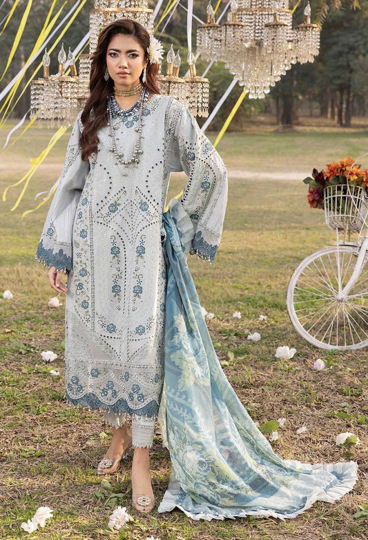 Adans Libas Bazm-E-Bahar Embroidered Lawn Unstitched 3 Piece - Jotey