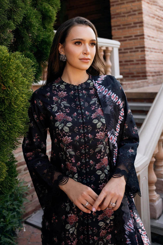 AFROZEH Damask The Holiday Edit'25 Embroidered Lawn 3pcs - Jotey