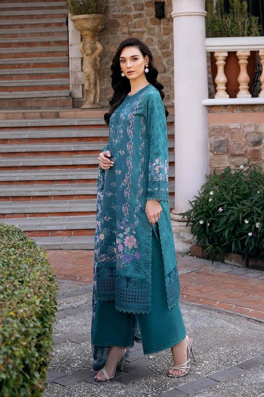 AFROZEH Damask The Holiday Edit'25 Embroidered Lawn 3pcs - Jotey