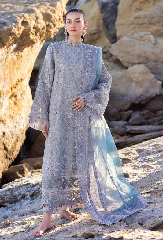 Adans Libas Lasserkari Embroidered Premium Lawn Unstitched 3 Piece - Jotey