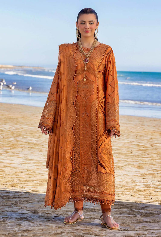 Adans Libas Lasserkari Embroidered Premium Lawn Unstitched 3 Piece - Jotey