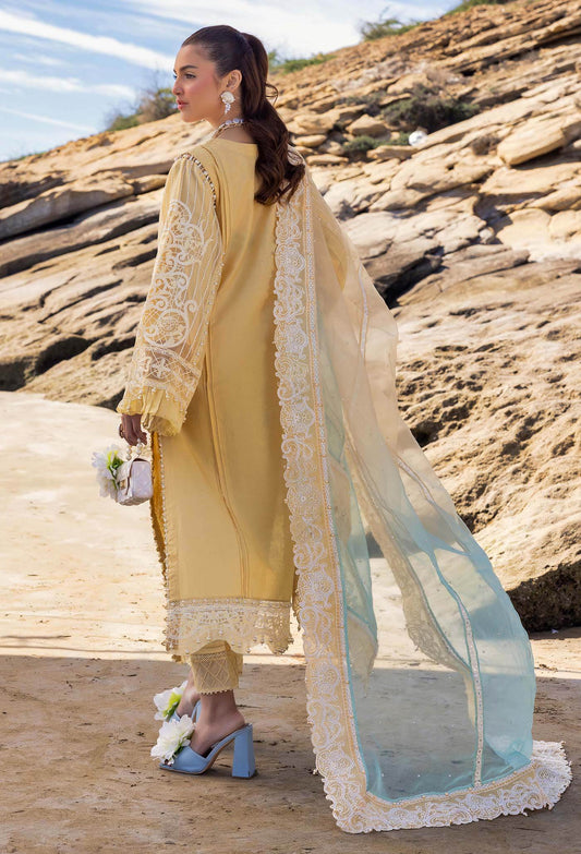 Adans Libas Lasserkari Embroidered Premium Lawn Unstitched 3 Piece - Jotey