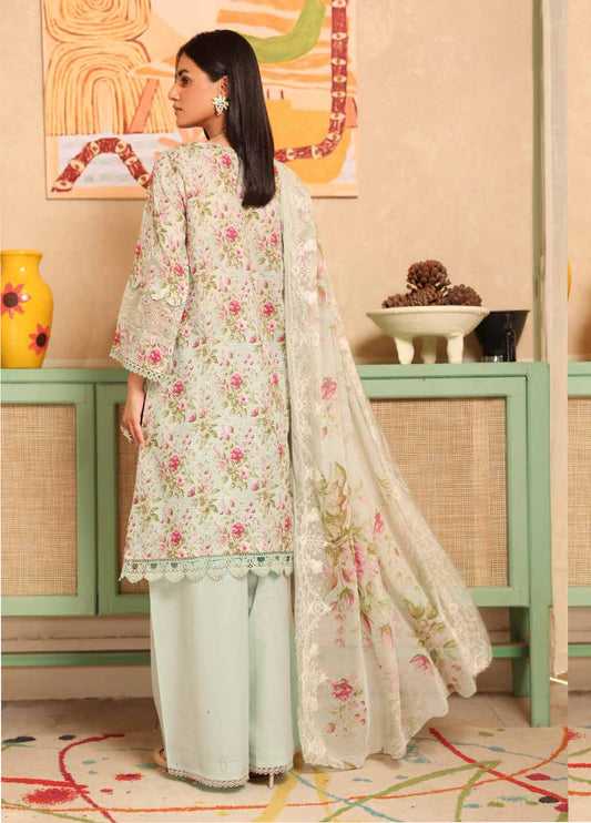 Aleeha by Johra Embroidered Chikankari + Printed Lawn Unstitched 3Pcs