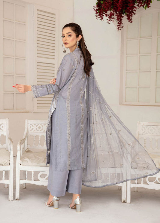 Sherine By Anaya Hoor Embroidered Lawn Unstitched 3pcs - Jotey