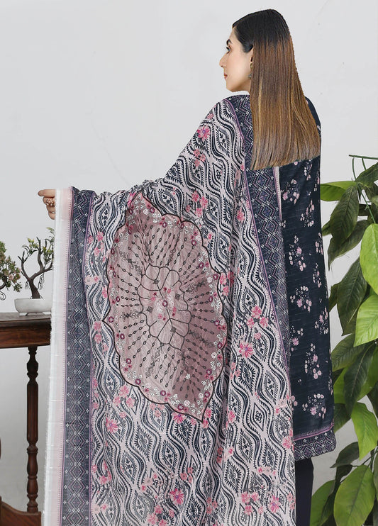 Sui Dhaga Embroidered Printed Lawn Unstitched 3pcs