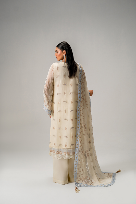 Zebtan Aura Vol-01 Embroidered Chiffon Unstitched 3pcs