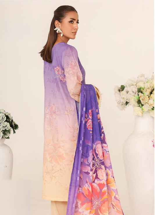 Inshal by Johra Chikankari + Printed Lawn Unstitched 3Pcs