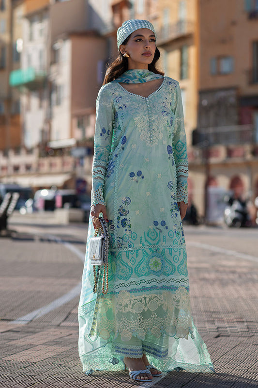 Zoha By Ansab Jahangir Embroidered Luxury Lawn'25 Unstitched 3pcs