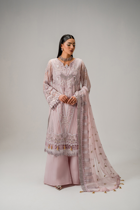 Zebtan Aura Vol-01 Embroidered Chiffon Unstitched 3pcs