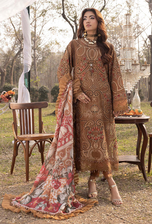 Adans Libas Bazm-E-Bahar Embroidered Lawn Unstitched 3 Piece