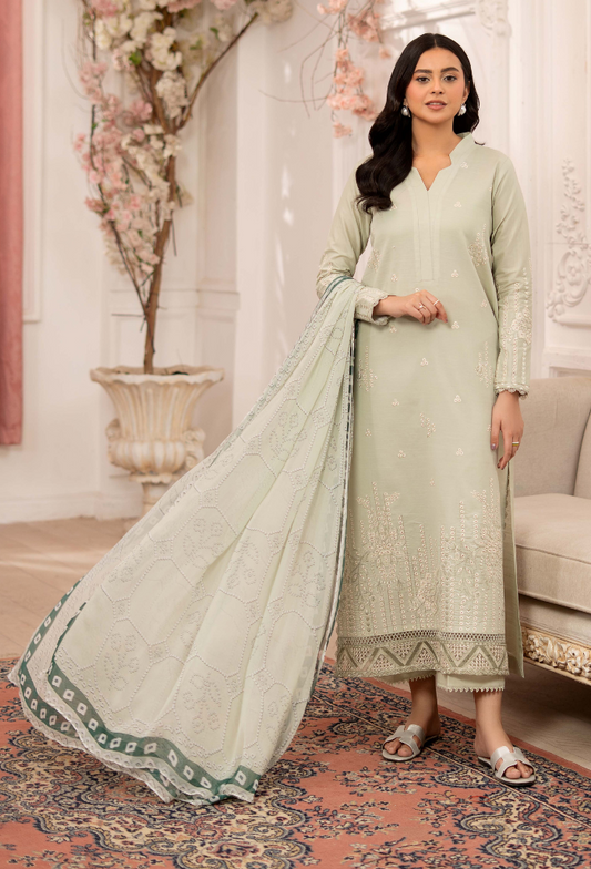 Inara By Humdum Embroidered Lawn'25 Unstitched 3pcs