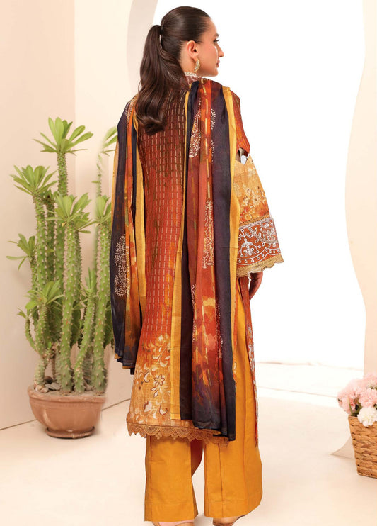 Wisam by Johra Chikankari Embroidered Printed Bana Dora Lawn Unstitched 3Pcs