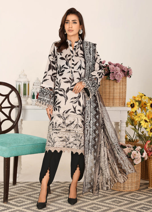 Nawal By Johra Chikankari Printed Lawn Unstitched 3Pcs