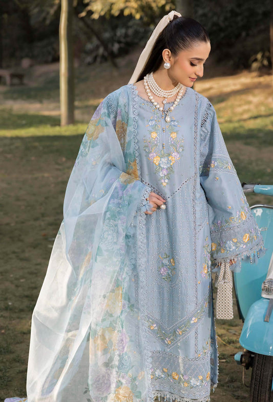 Adans Libas Gull Rukh Unstitched Lawn 3 Piece - Jotey