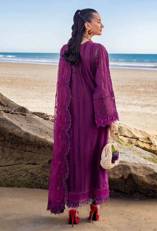 Adans Libas Lasserkari Embroidered Premium Lawn Unstitched 3 Piece - Jotey