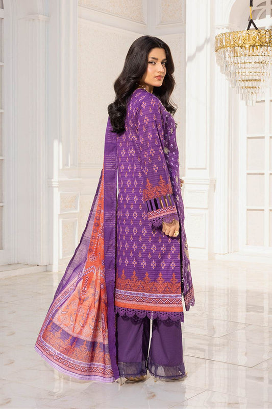 Somika By Johra Embroidered Fancy Lawn Unstitched 3Pcs - Jotey