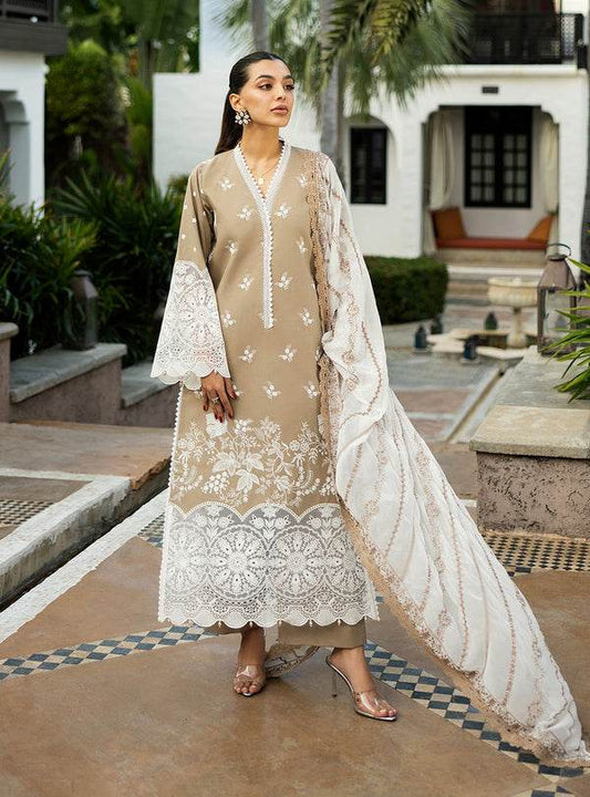 Zainab Chottani Chikankari'25 Unstitched Lawn 3pcs - Jotey