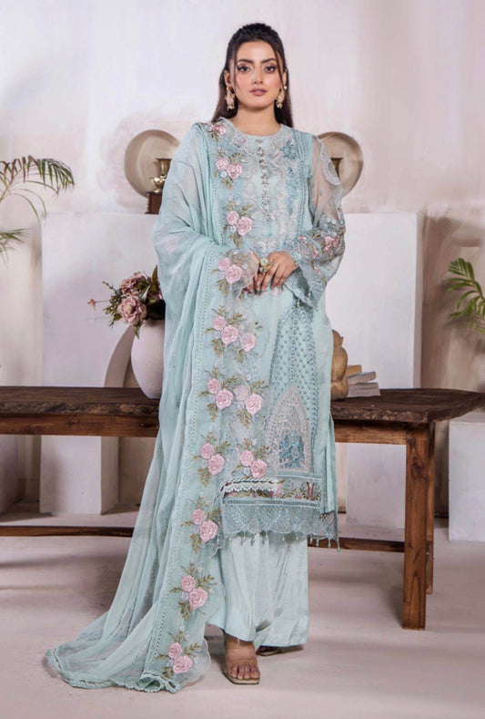 Riwayat By ZA Clothes Embroidered Stitched 3pcs - Jotey