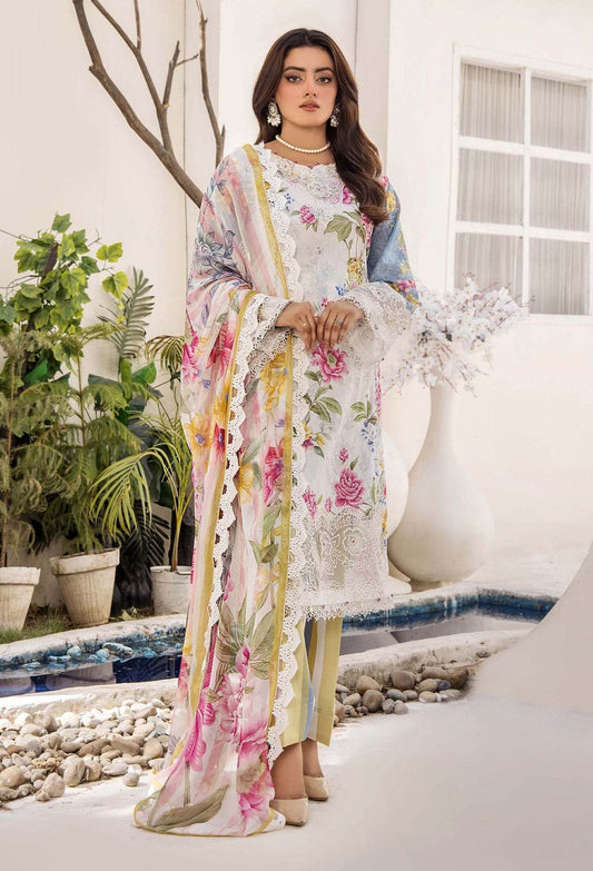 Adan's Libas Prints Unstitched Lawn 3 Piece - Jotey