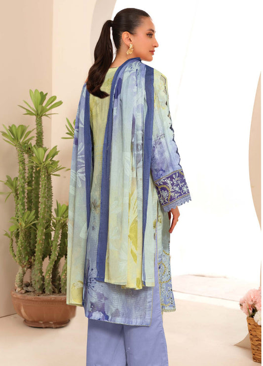 Wisam by Johra Chikankari Embroidered Printed Bana Dora Lawn Unstitched 3Pcs