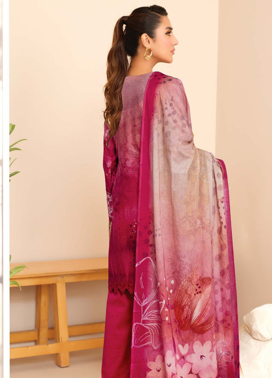 Wisam by Johra Chikankari Embroidered Printed Bana Dora Lawn Unstitched 3Pcs