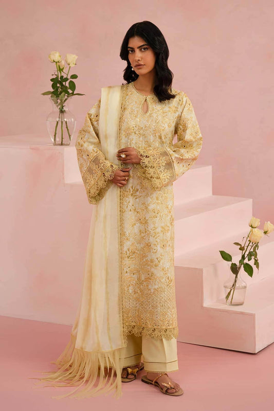 Floral Charm By Afrozeh Embroidered Lawn Unstitched 3pcs - Jotey