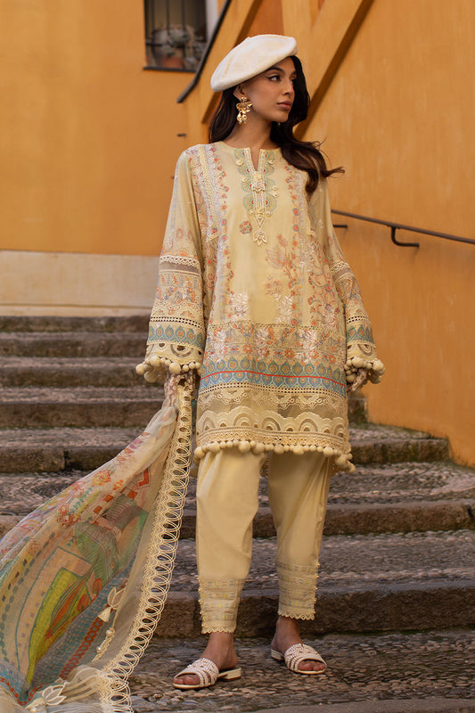 Zoha By Ansab Jahangir Embroidered Luxury Lawn'25 Unstitched 3pcs
