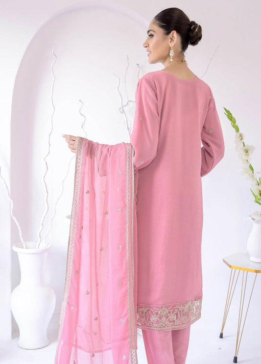 Zahikah By Bin Hameed Luxury Embroidered Chiffon Untitched 3pcs - Jotey