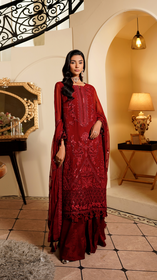 Farmaish By Zebtan Vol 7 Embroidered Chiffon Unstitched 3pcs