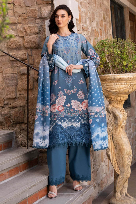 AFROZEH Damask The Holiday Edit'25 Embroidered Lawn 3pcs - Jotey