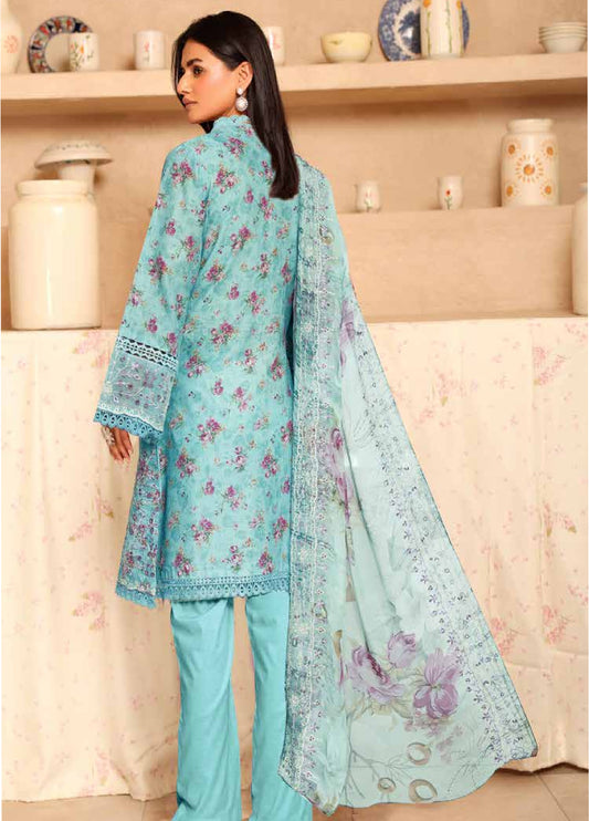 Aleeha by Johra Embroidered Chikankari + Printed Lawn Unstitched 3Pcs