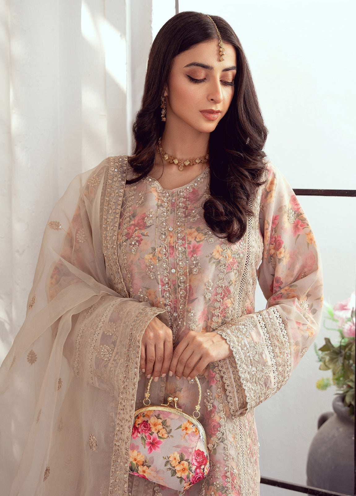 Seraphina Embroidered Luxury Organza Festive Formal Stitched 3pcs