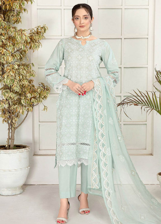 Sherine By Anaya Hoor Embroidered Lawn Unstitched 3pcs - Jotey