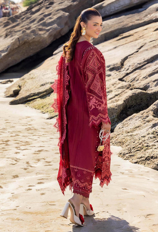 Adans Libas Lasserkari Embroidered Premium Lawn Unstitched 3 Piece - Jotey