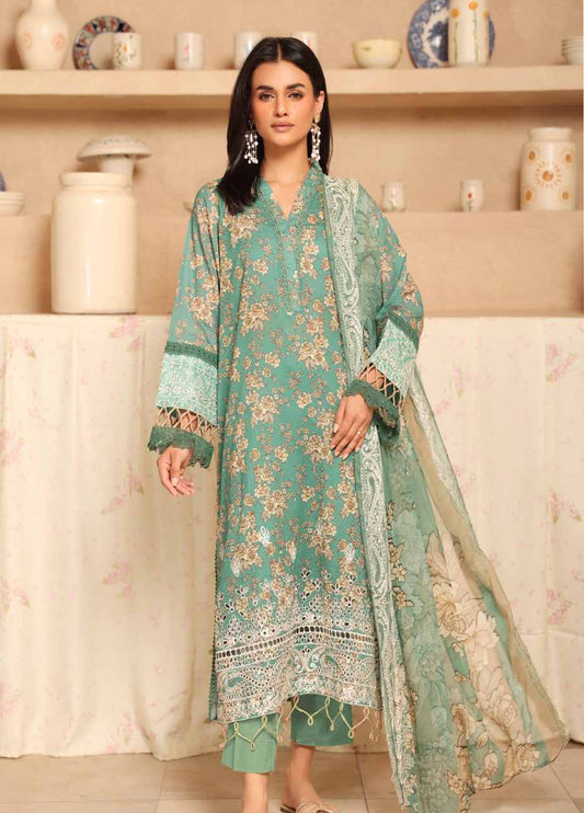 Aleeha by Johra Embroidered Chikankari + Printed Lawn Unstitched 3Pcs