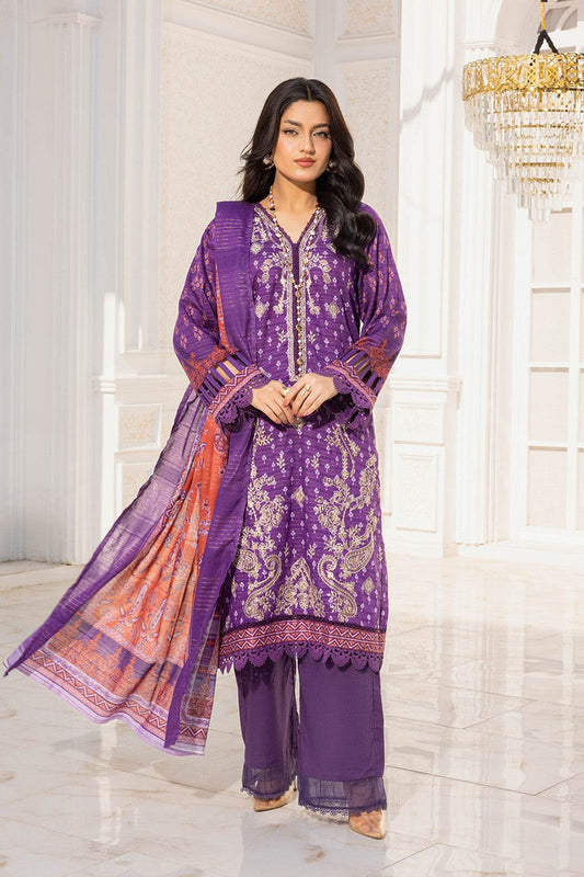 Somika By Johra Embroidered Fancy Lawn Unstitched 3Pcs - Jotey