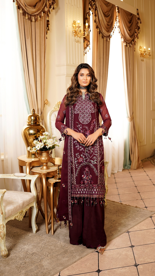 Farmaish By Zebtan Vol 7 Embroidered Chiffon Unstitched 3pcs