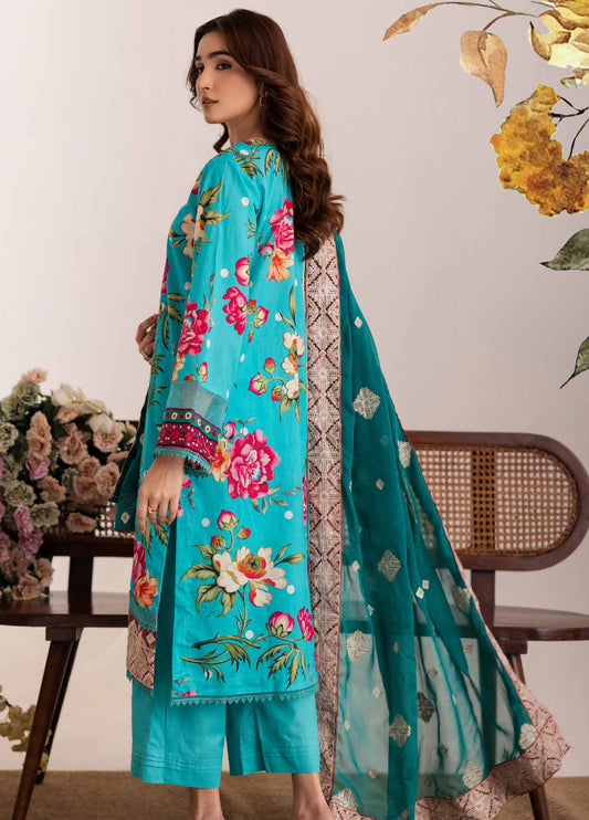 Aazina by Johra Embroidered Printed Lawn Unstitched 3Pcs