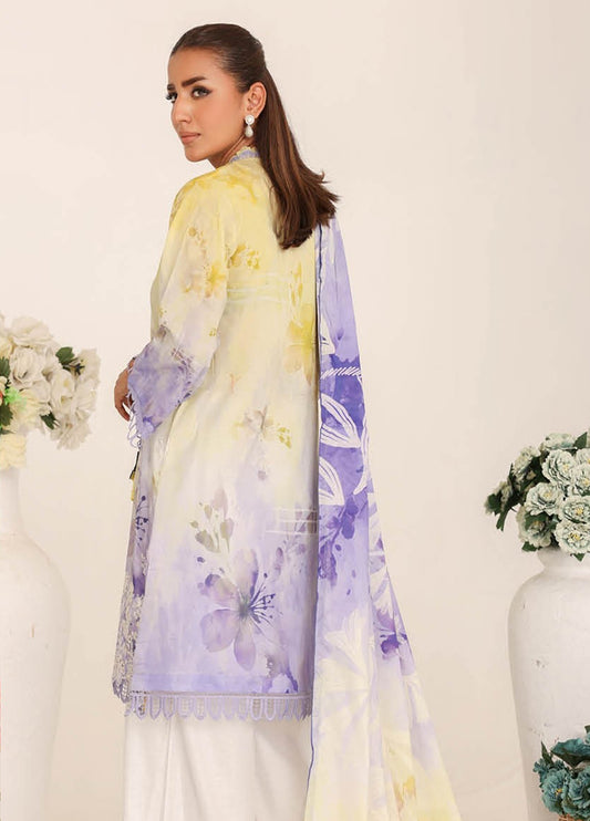 Inshal by Johra Chikankari + Printed Lawn Unstitched 3Pcs