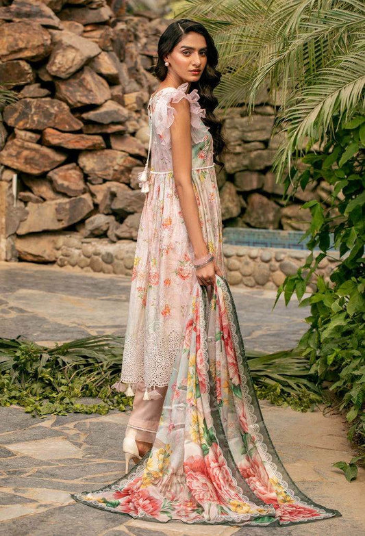 Adan's Prints by Meerab Malik Embroidered Lawn 3pcs - Jotey