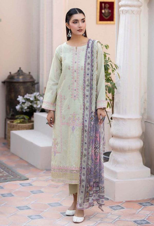Adans Libas By Zia Embroidered Lawn 3pcs - Jotey
