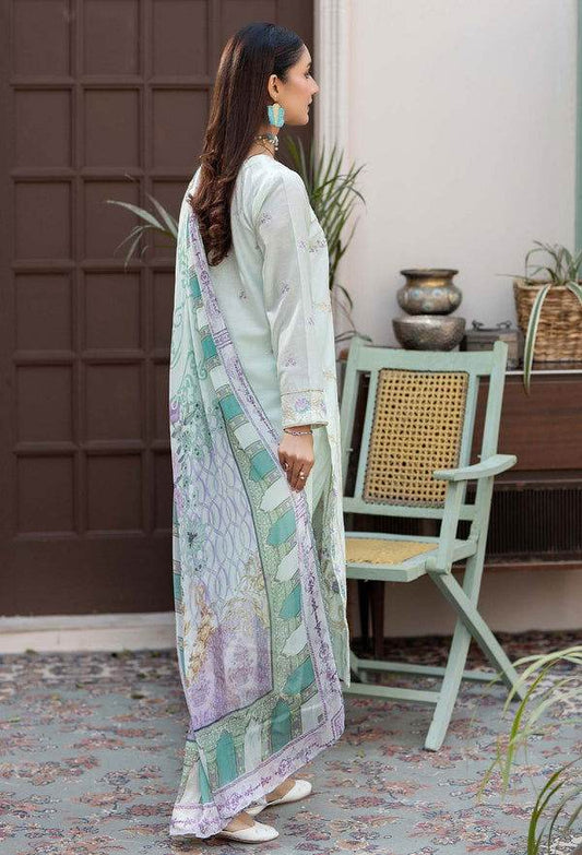 Adans Libas By Zia Embroidered Lawn 3pcs - Jotey