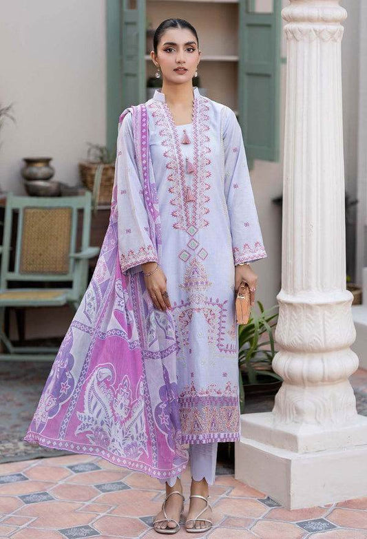 Adans Libas By Zia Embroidered Lawn 3pcs - Jotey