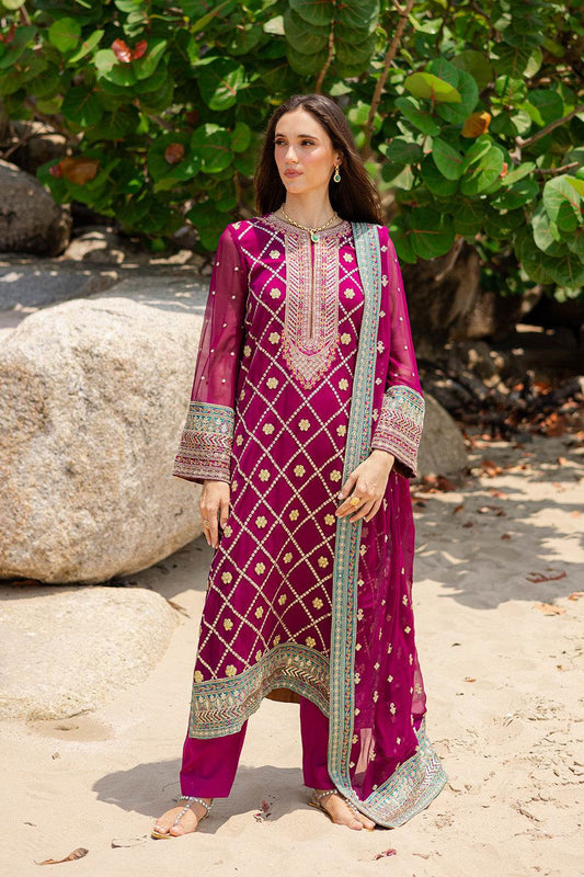 Zyra by Freesia Embroirdered Chiffon Unstitched 3 Piece - Jotey