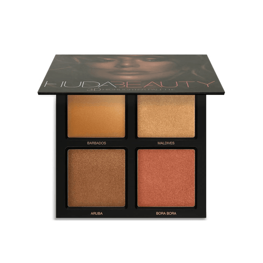 Huda Beauty 3D Cream and Powder Highlighter Palette-Bronze Sands - Jotey