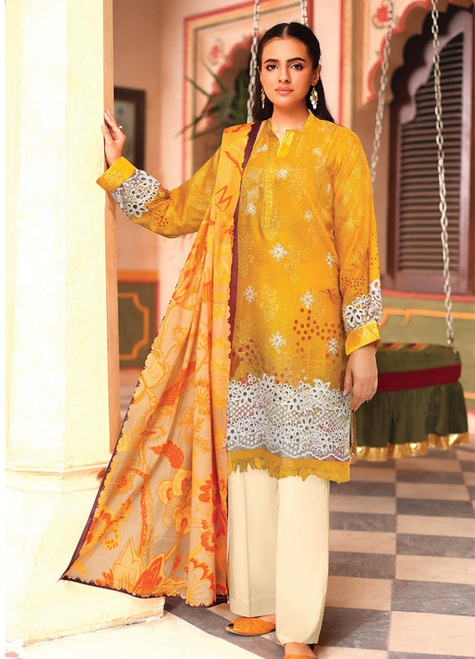 Zohra By Johra Embroidered Printed Bana Dora Lawn Unstitched 3Pcs
