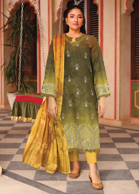 Zohra By Johra Embroidered Printed Bana Dora Lawn Unstitched 3Pcs