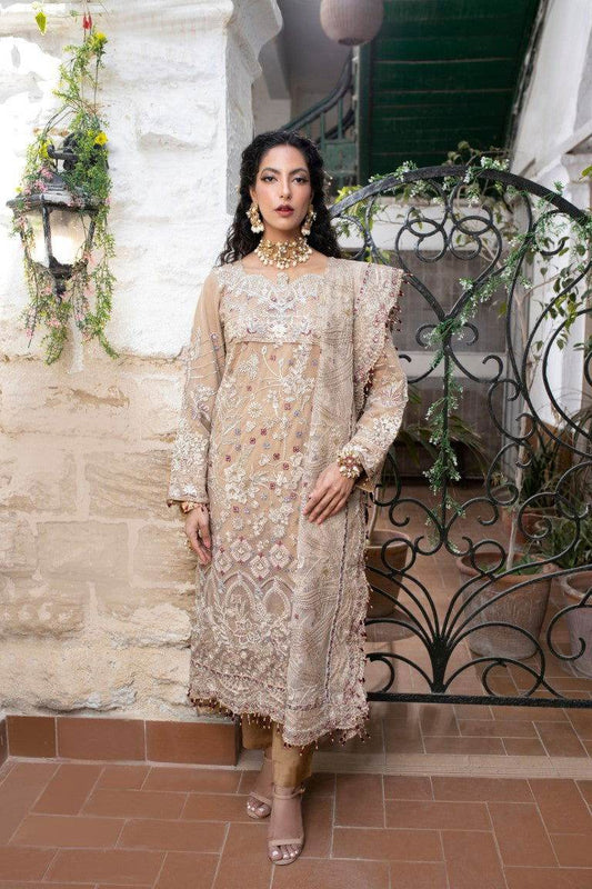 Meghna Semi Stitched Embroidered Luxury Collection - Jotey