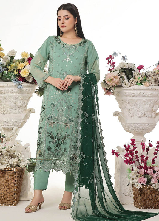 Sidra By Bin Hameed Luxury Chiffon Semi Stitched 3pcs - Jotey
